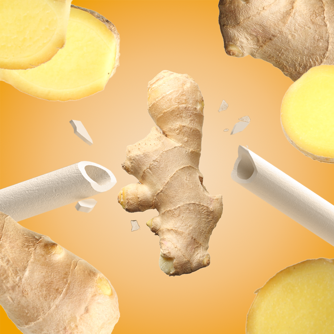 Valgomi šiaudeliai, IMBIERO skonio (10 vnt.)